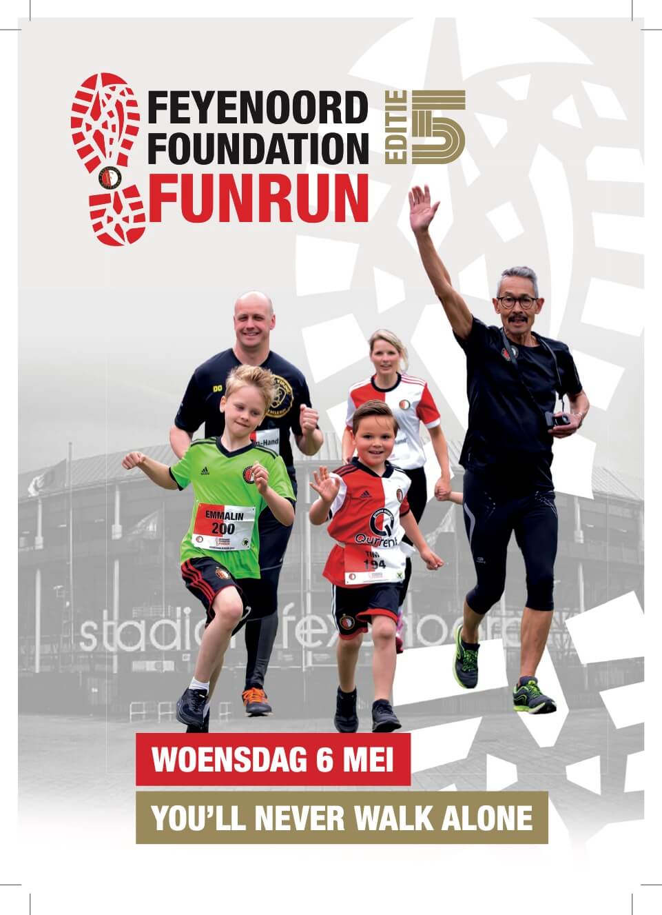 de feyenoord foundation funrun woensdag 6 mei 2020 flyer voorkant